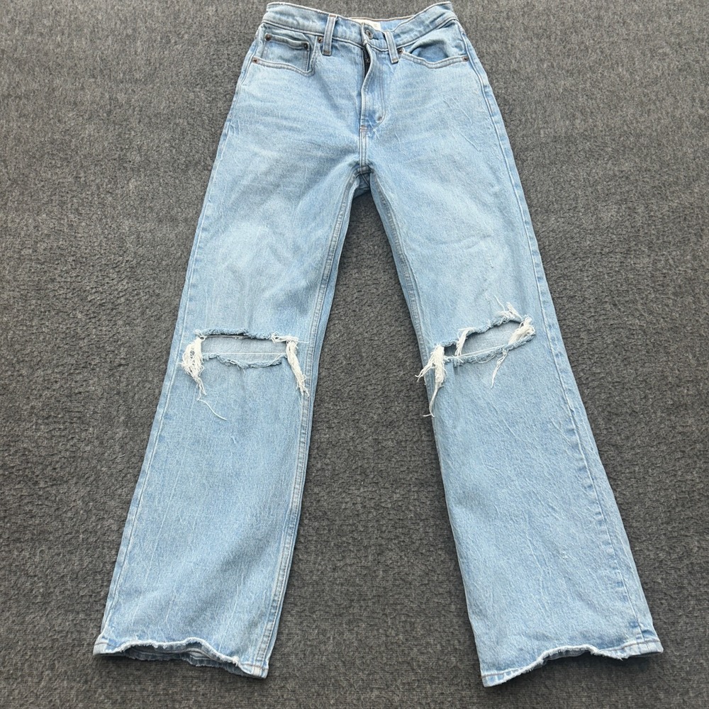 Abercrombie & Fitch Jeans Womens 24/00s Short 90s Relaxed High Rise Distressed